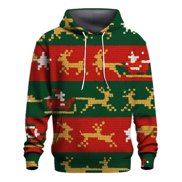 Comet Sleigh Stripe Parade Design lightweight hoodies