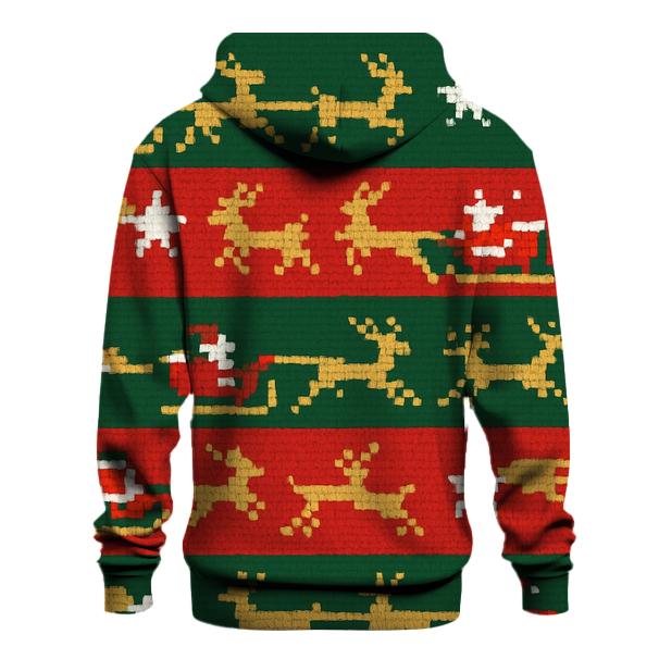 Comet Sleigh Stripe Parade Design lightweight hoodies
