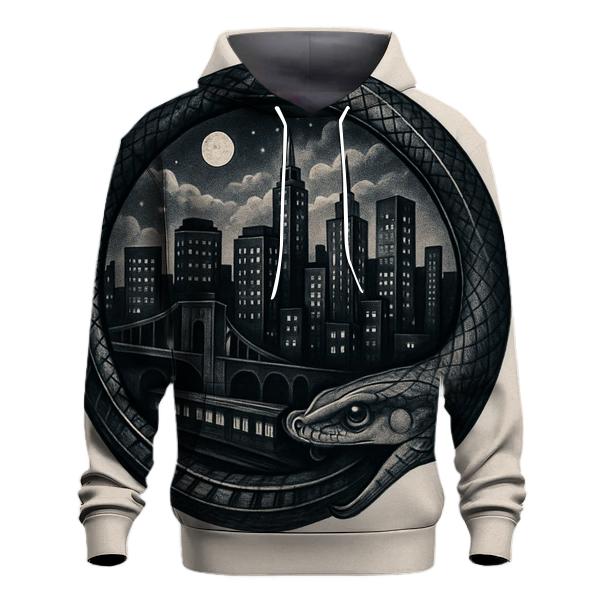 City Loop Skyline Ouroboros embroidered hoodies