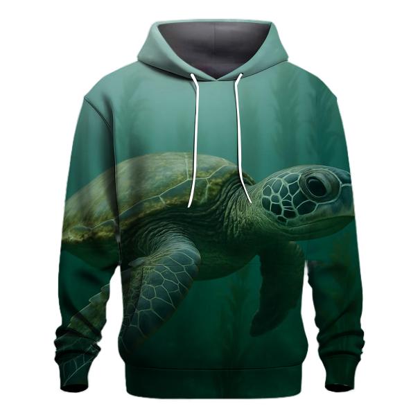 Kelp Forest Patrol Green Sea Turtle heavyweight hoodies