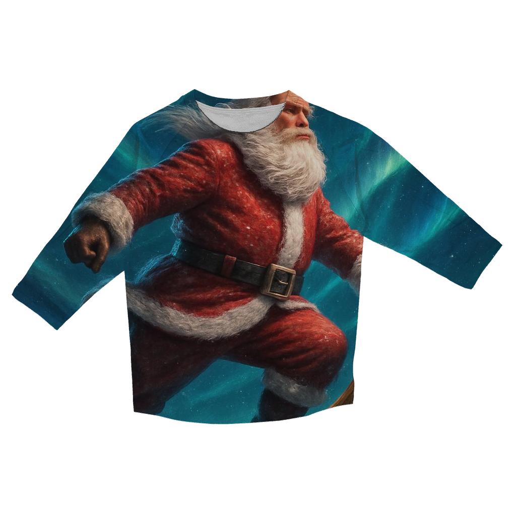 Celestial Aurora Santa Voyage casual three quarter sleeve shirts