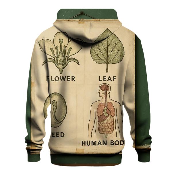 Vintage Classroom Science Chart printed hoodies