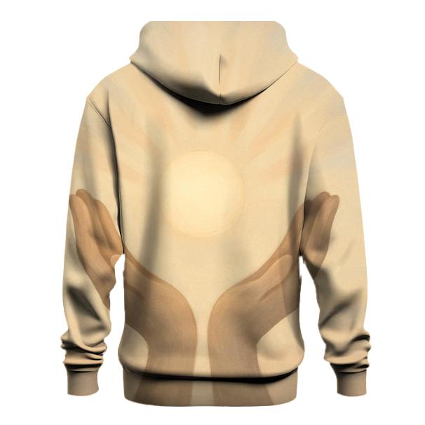 Hands Offering Dawn Light graphic hoodies
