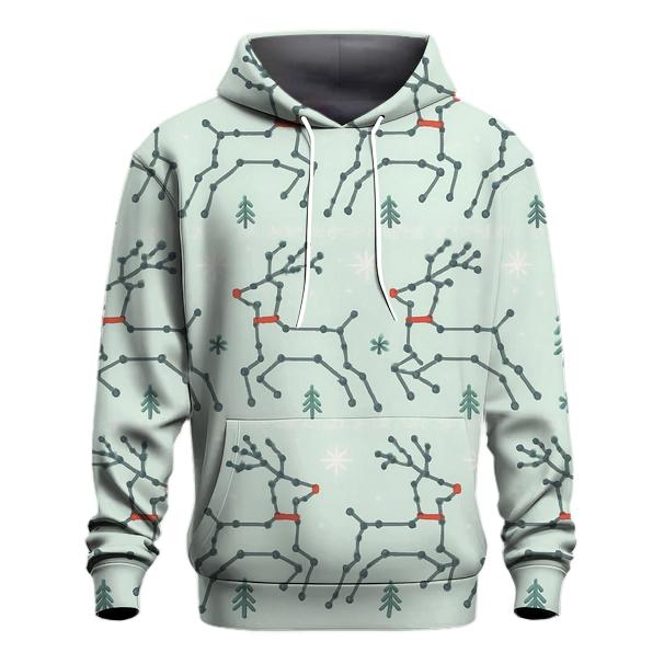 Polar Constellation Reindeer Rows Design embroidered hoodies