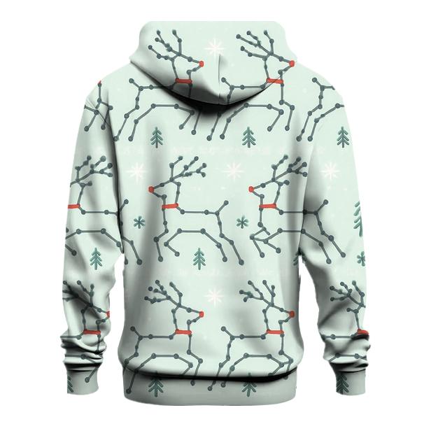 Polar Constellation Reindeer Rows Design embroidered hoodies