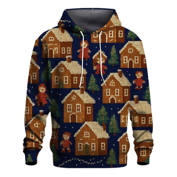 Milky Way Gingerbread Village Design zip-up hoodies