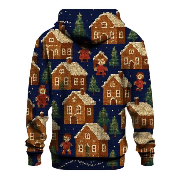 Milky Way Gingerbread Village Design zip-up hoodies