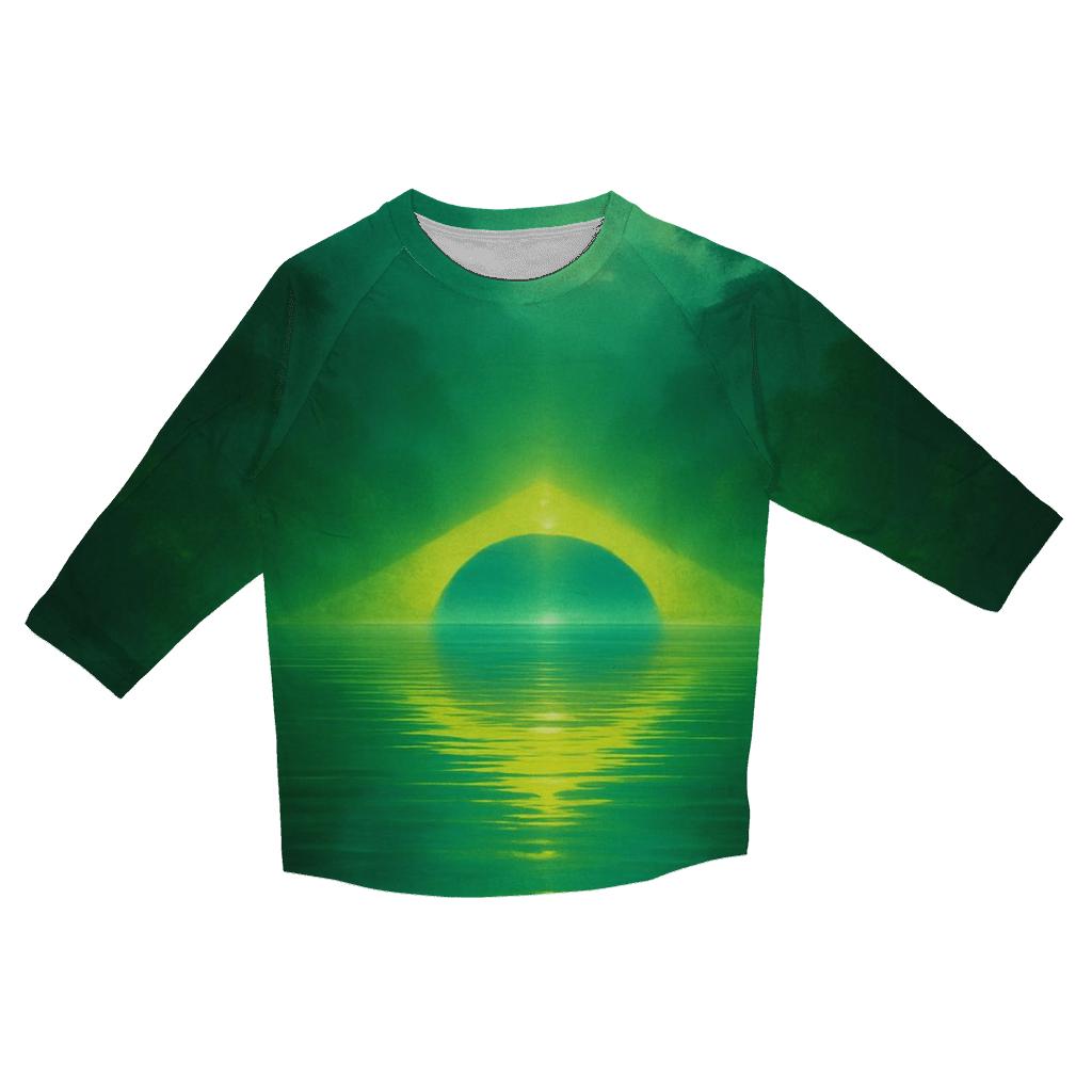 Brazilian Rainforest Flag Reflection designer 3/4 sleeve blouses