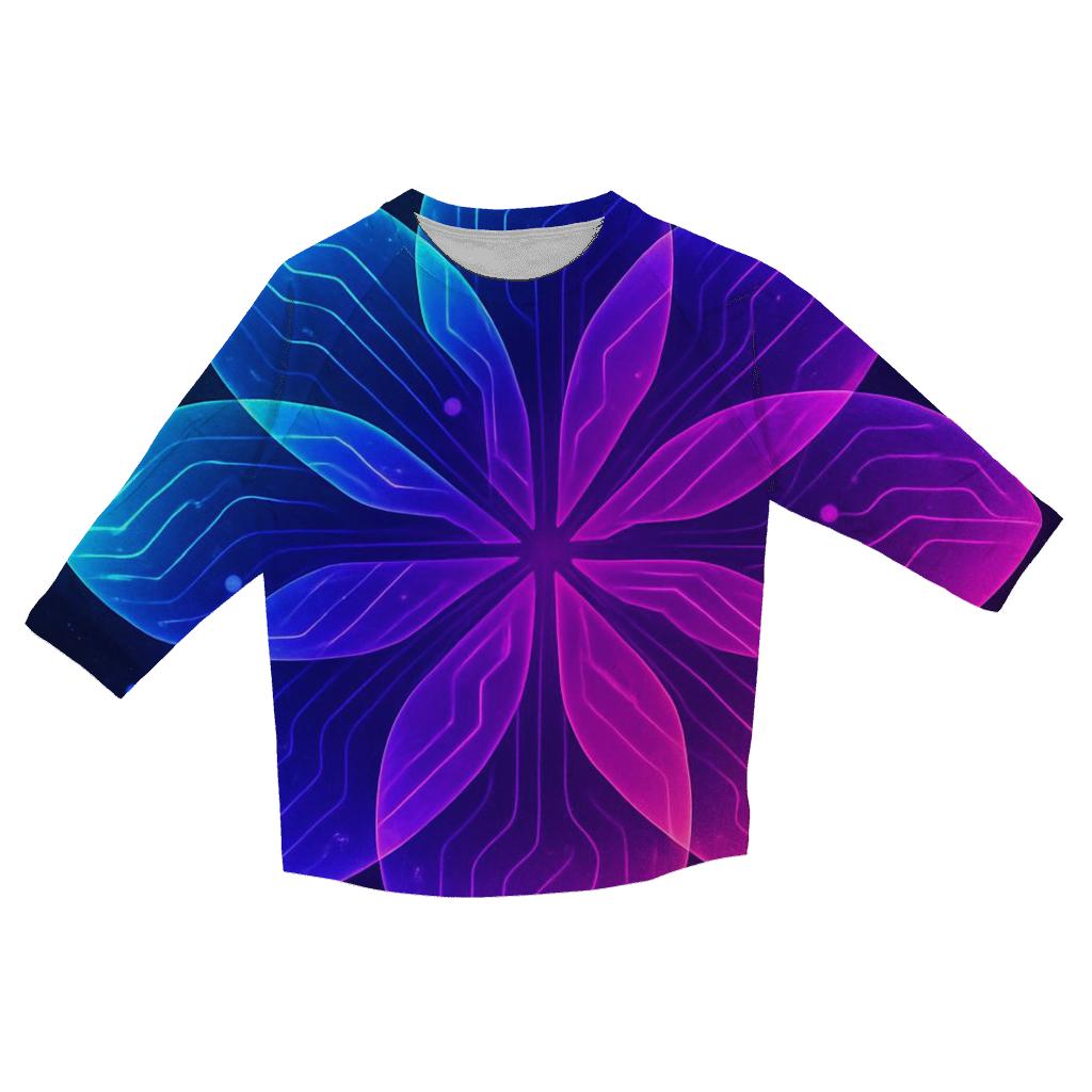 Aurora Circuit Bloom fashion 3/4 sleeve shirts