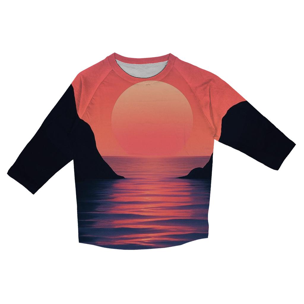 Whispers On The Horizon Waves stylish quarter sleeve tops
