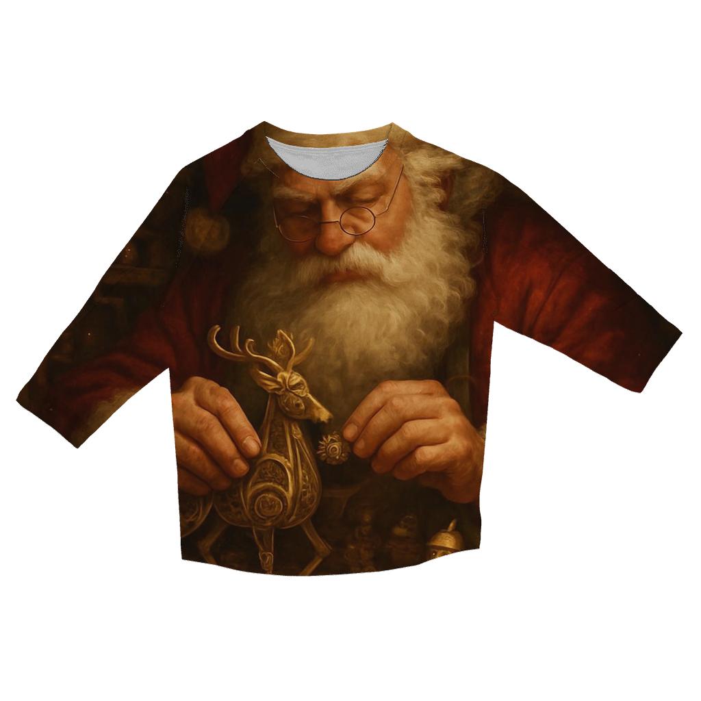 Clockwork Toymaker Santa Workshop custom 3/4 sleeve shirts