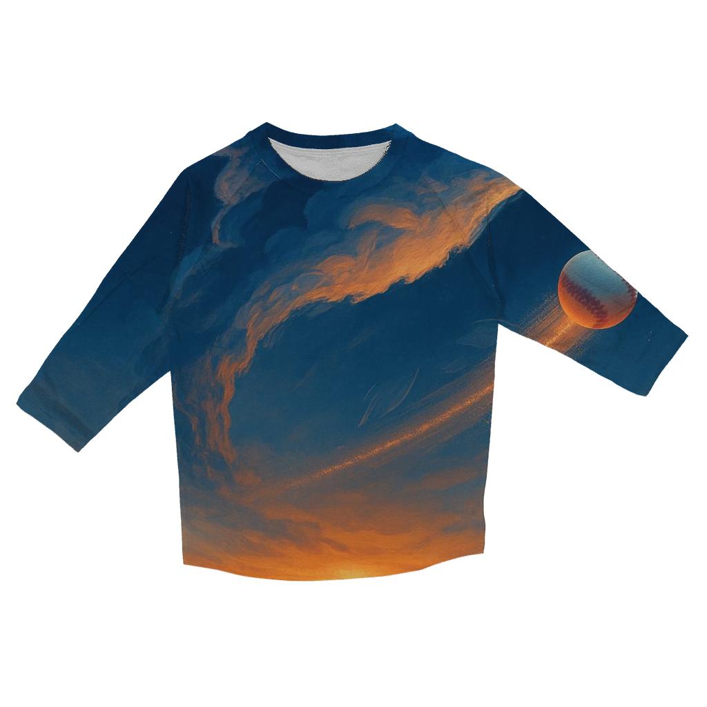 Diamond Horizon Wings Blue Jays fashion 3/4 sleeve shirts