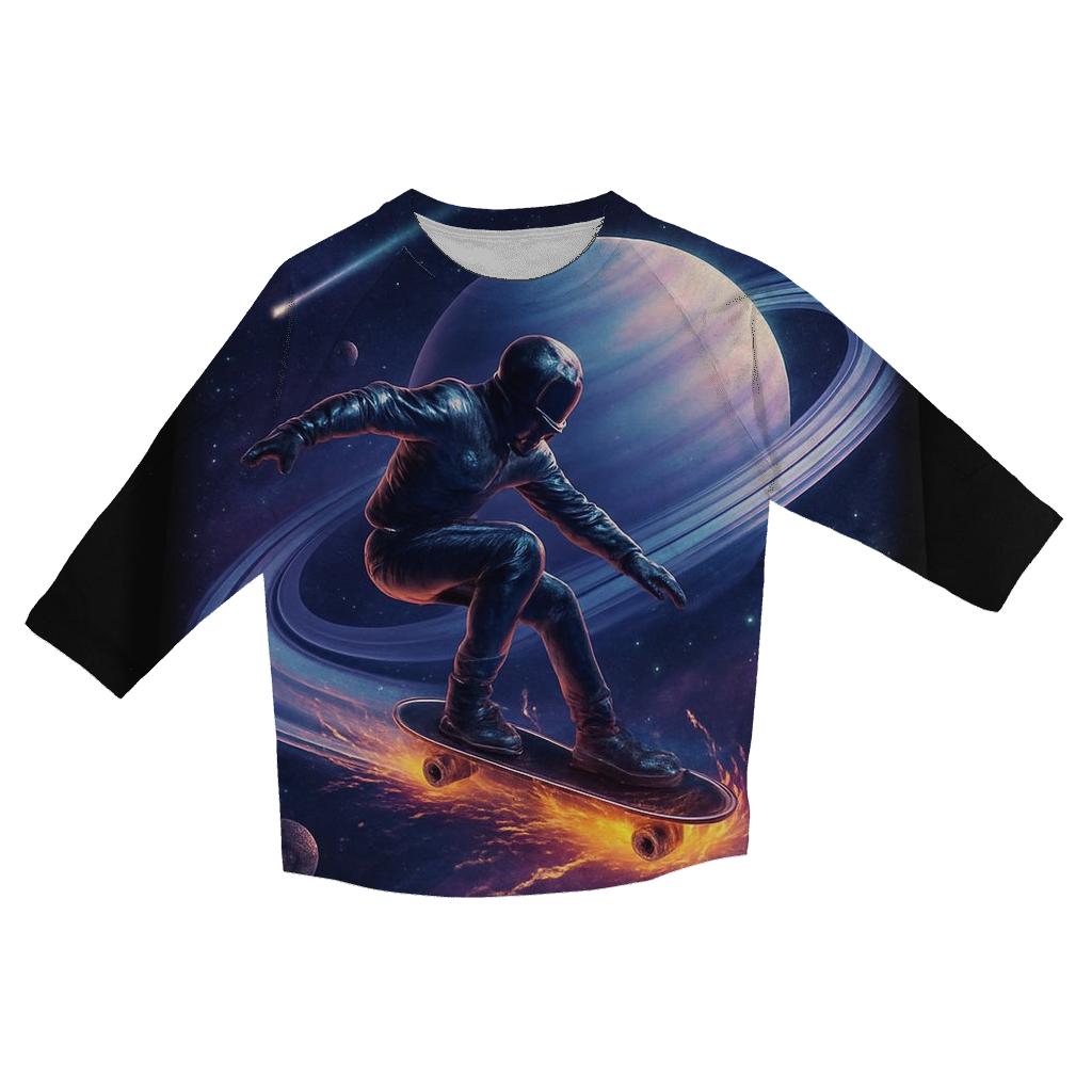 Meteor Skater On The Ringed Highway fashion 3/4 sleeve shirts