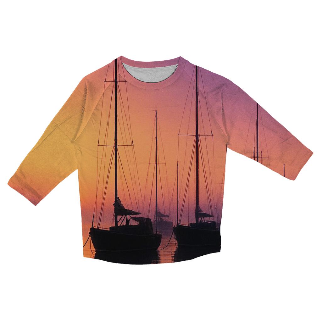 Harbor Of Glass At Last Light casual three quarter sleeve shirts