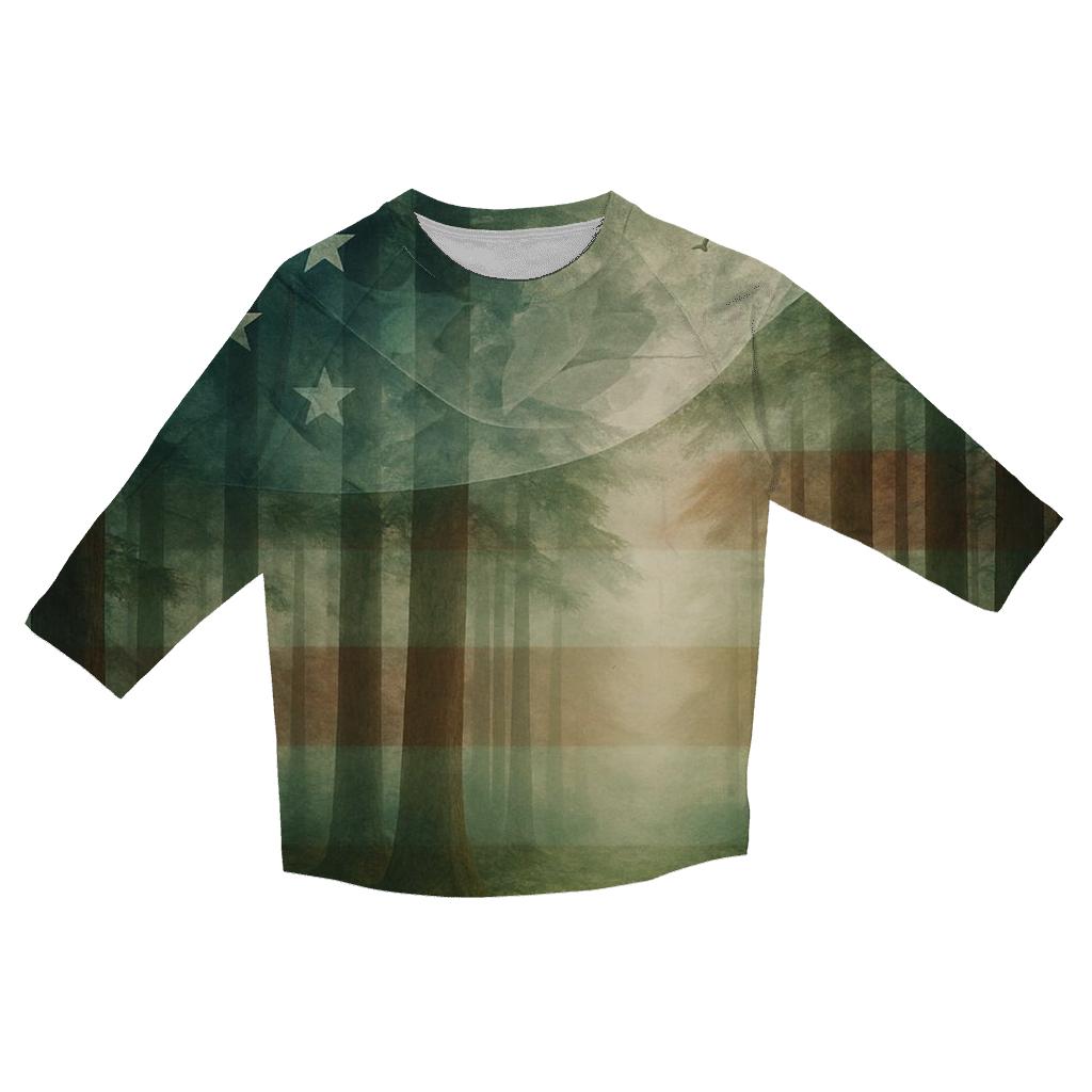 Forest Canopy Patriot Wind custom 3/4 sleeve shirts