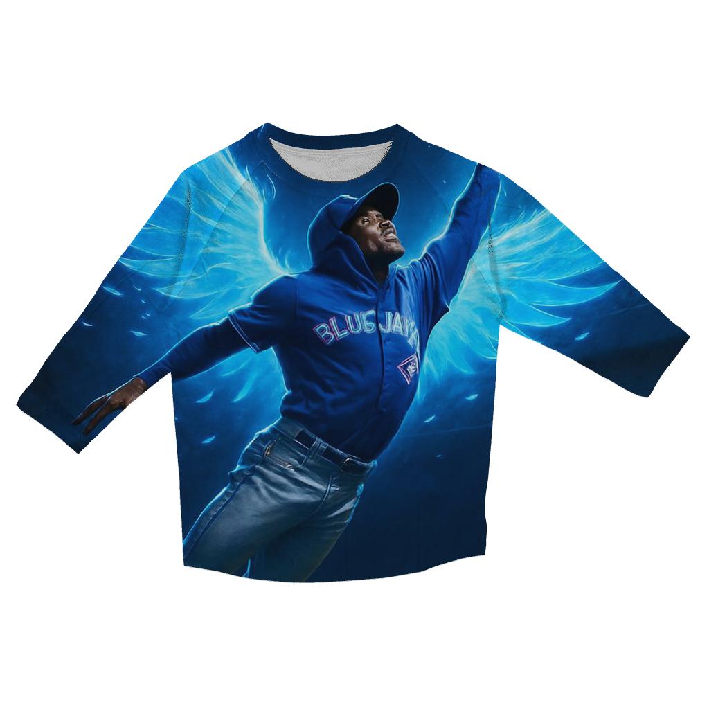 Diamond Arc Skyflight Blue Jays Edition personalized 3/4 sleeve tees