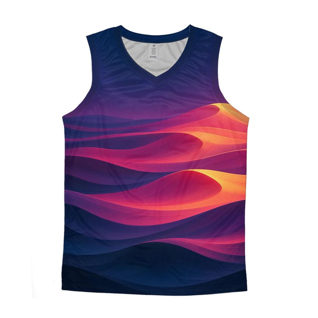 Midnight Prism Dunes graphic print tank tops