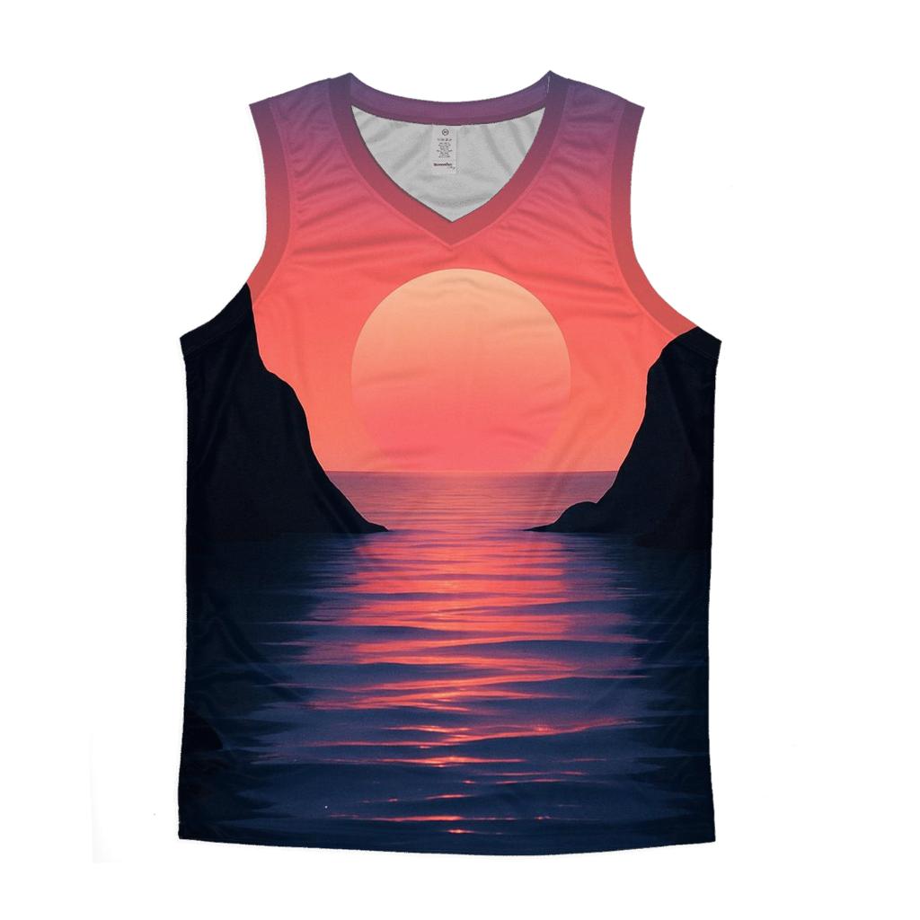 Whispers On The Horizon Waves trendy fitted tank tops