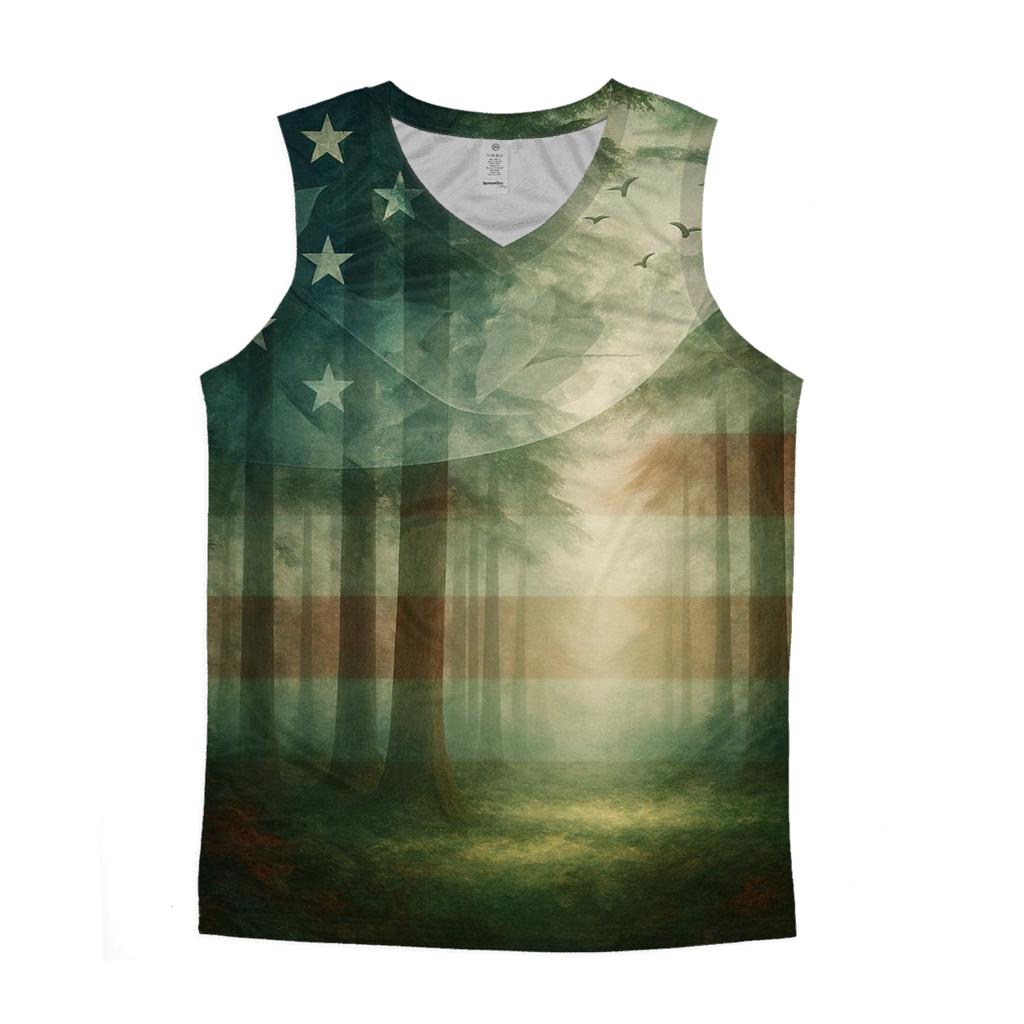 Forest Canopy Patriot Wind cotton sleeveless tops