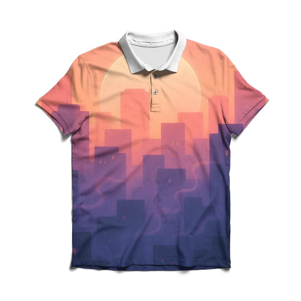 Aurora Of The Sleeping City casual sports polo shirts