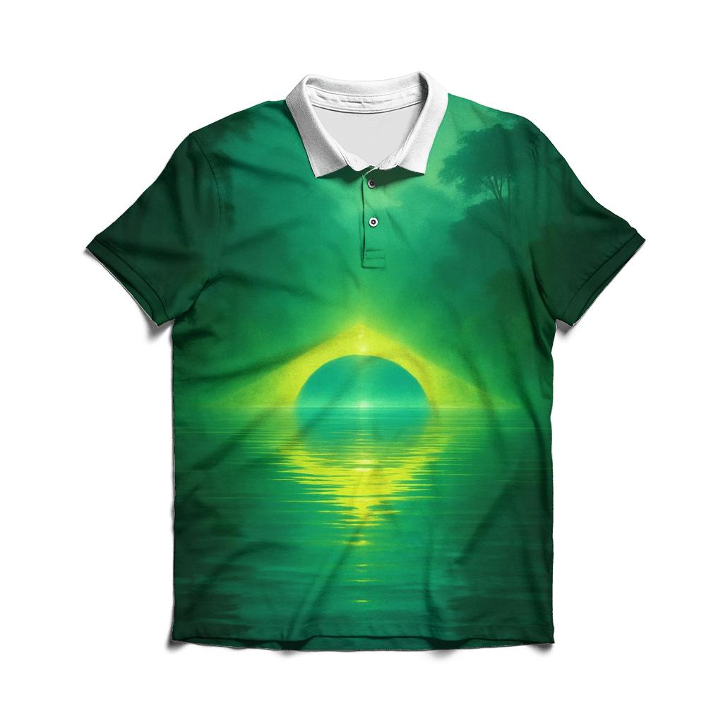 Brazilian Rainforest Flag Reflection classic pique polos