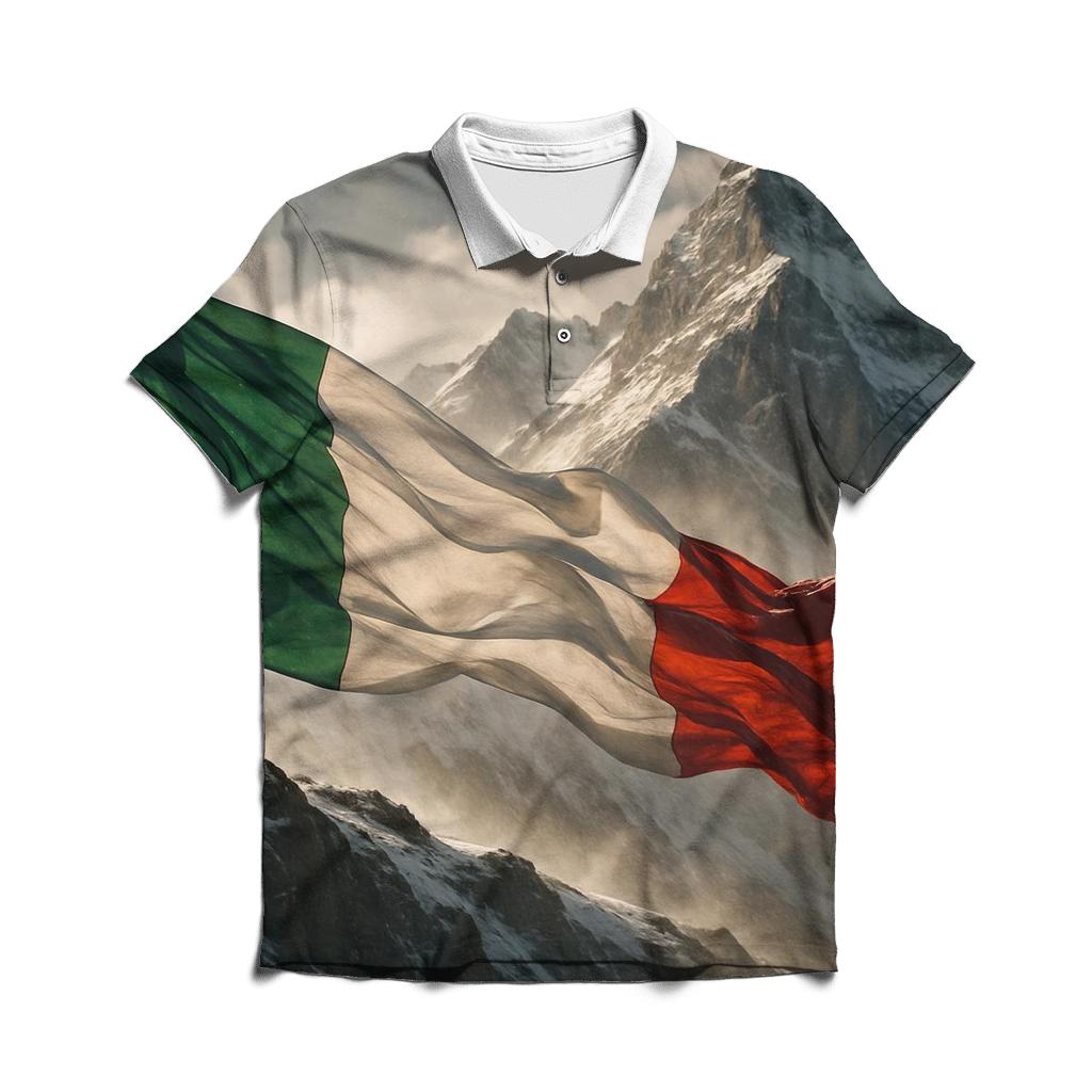 Italian Tricolor Alpine Winds classic pique polos