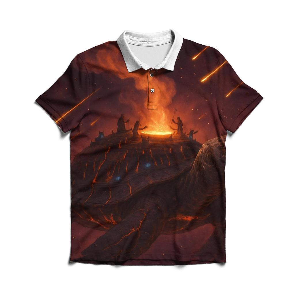 Star Forge Of The Ancient Tortoise embroidered polo tops