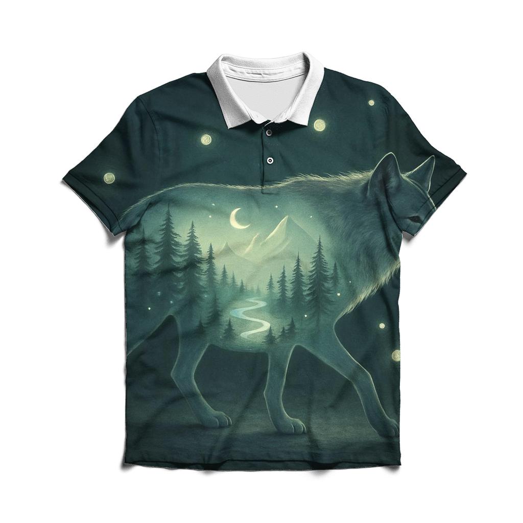 Lunar Forest Mirage stylish collar polo tees