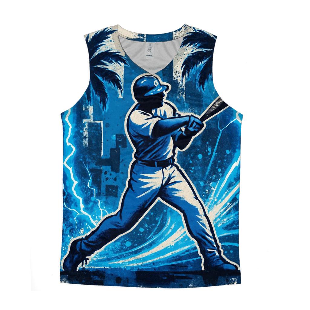 Electric Palm Tree Power Swing sports performance tank tops