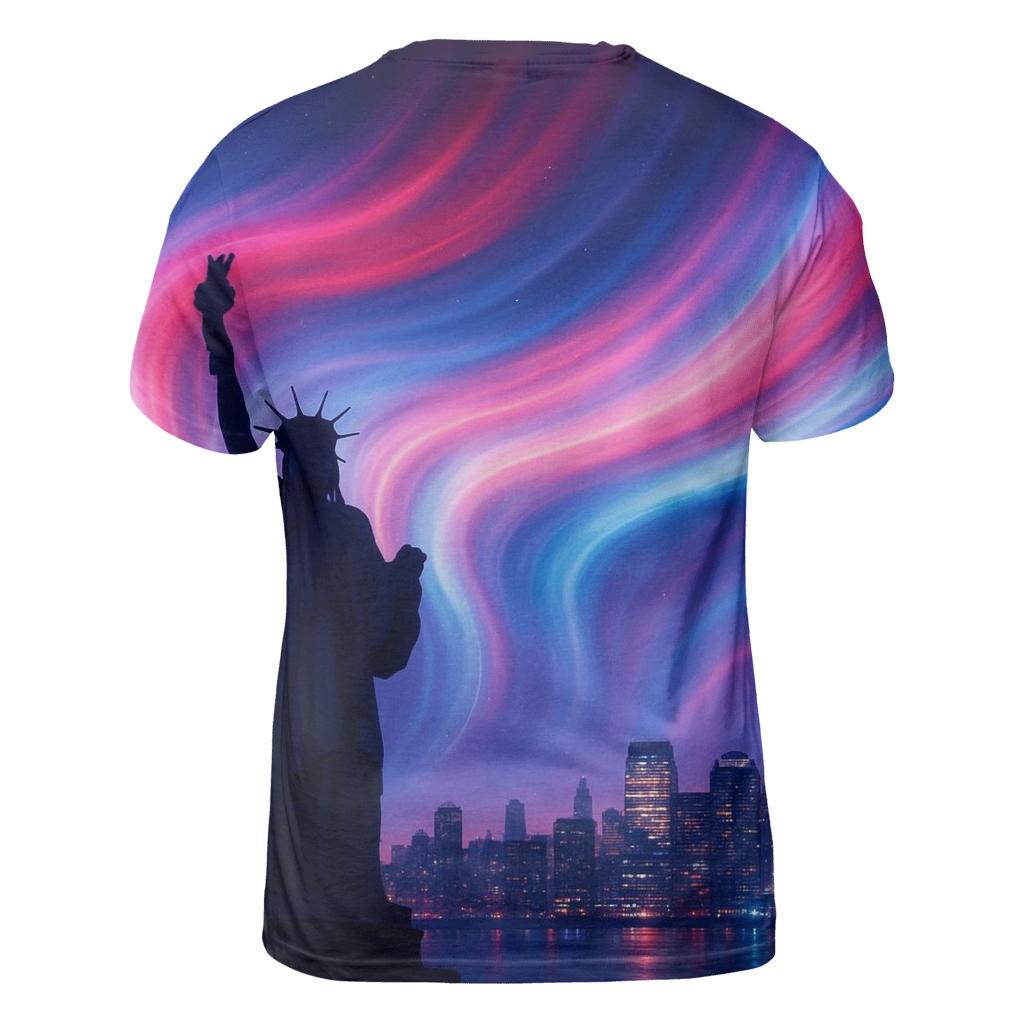 Liberty Skyline Aurora creative print fashion shirts