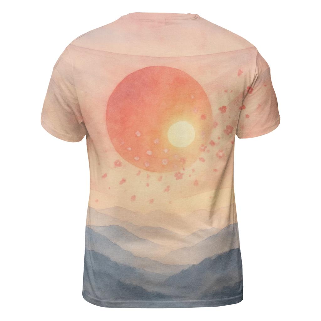 Aurora Over The Japanese Rising Sun custom all-over print shirts
