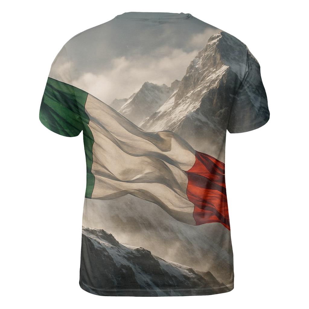 Italian Tricolor Alpine Winds creative print fashion shirts