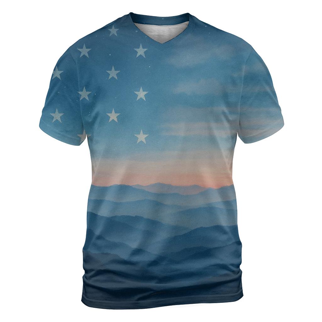 Mountain Dawn Banner unique graphic print tees