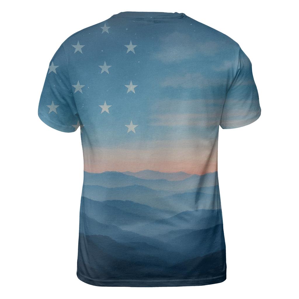 Mountain Dawn Banner unique graphic print tees