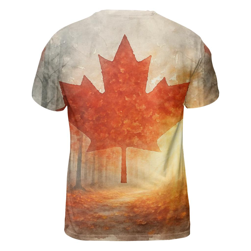 Canadian Maple Forest Double Exposure personalized full print shirts