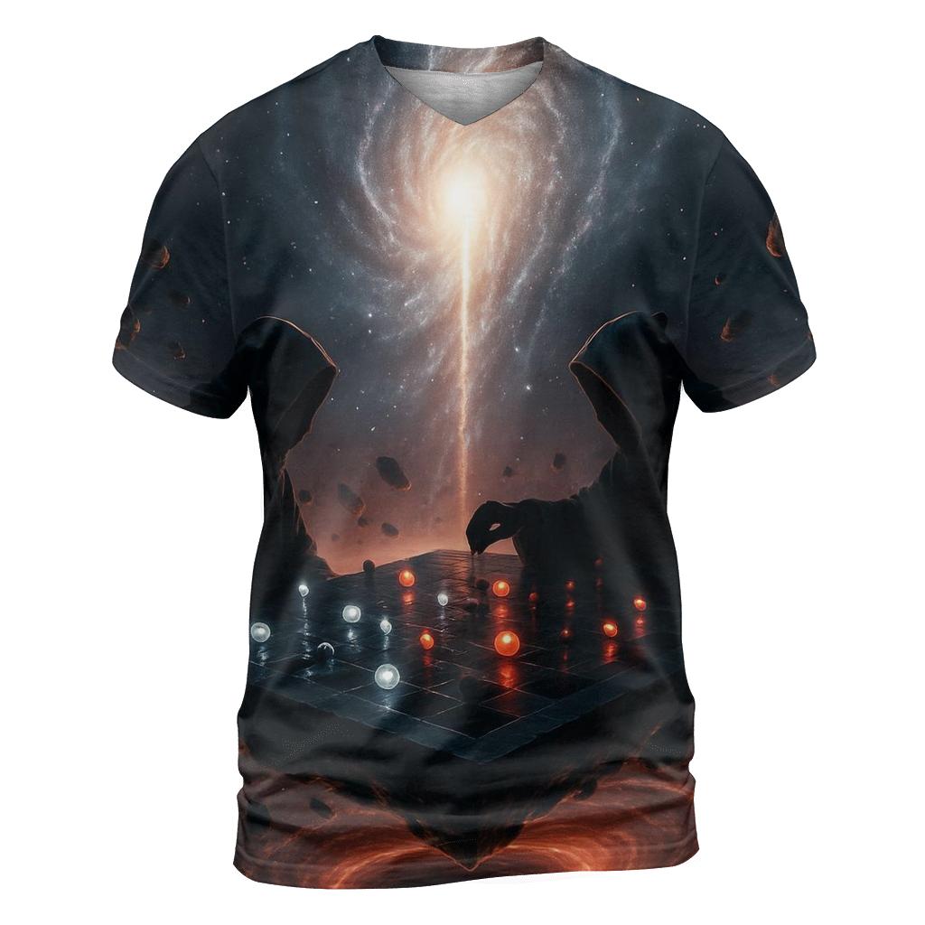 Cosmic Chess On The Event Horizon designer pattern shirts