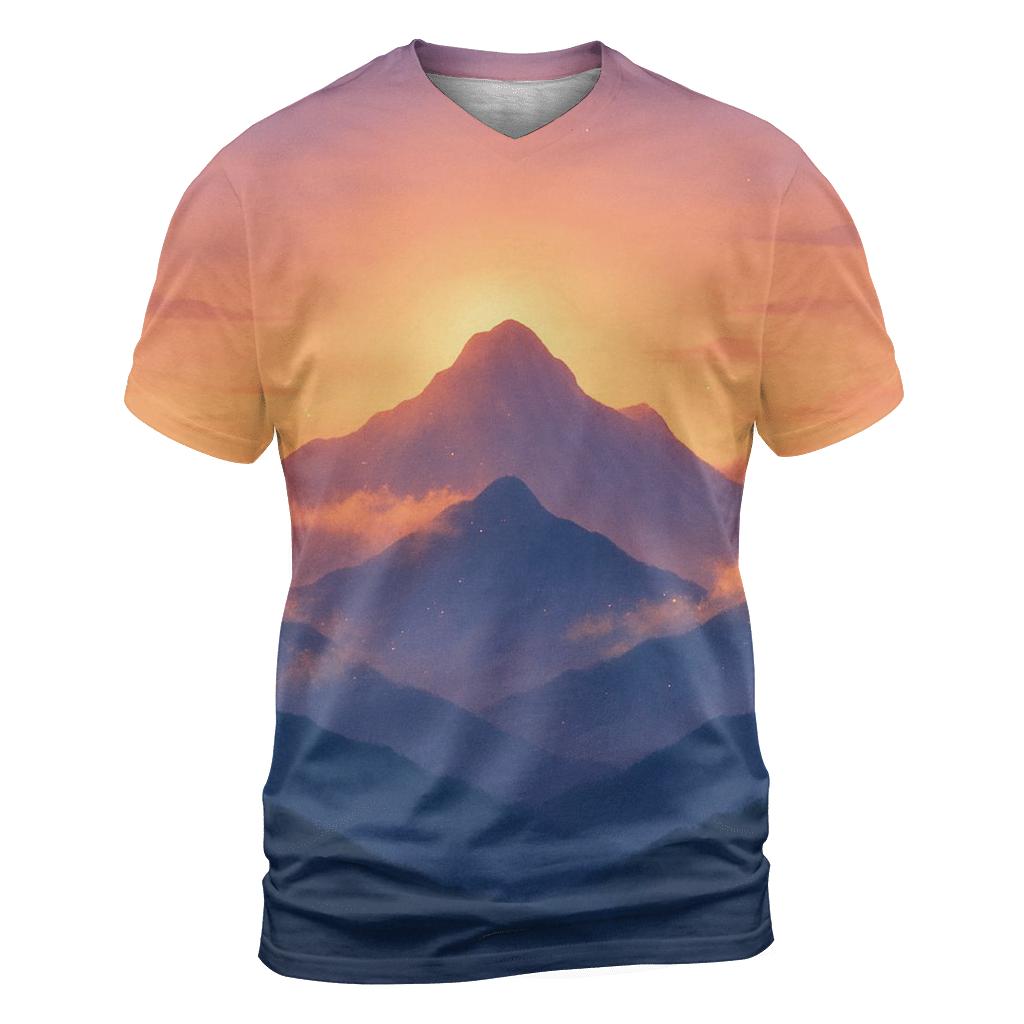 Ember Crowned Mountain Veil trendy printed shirt styles