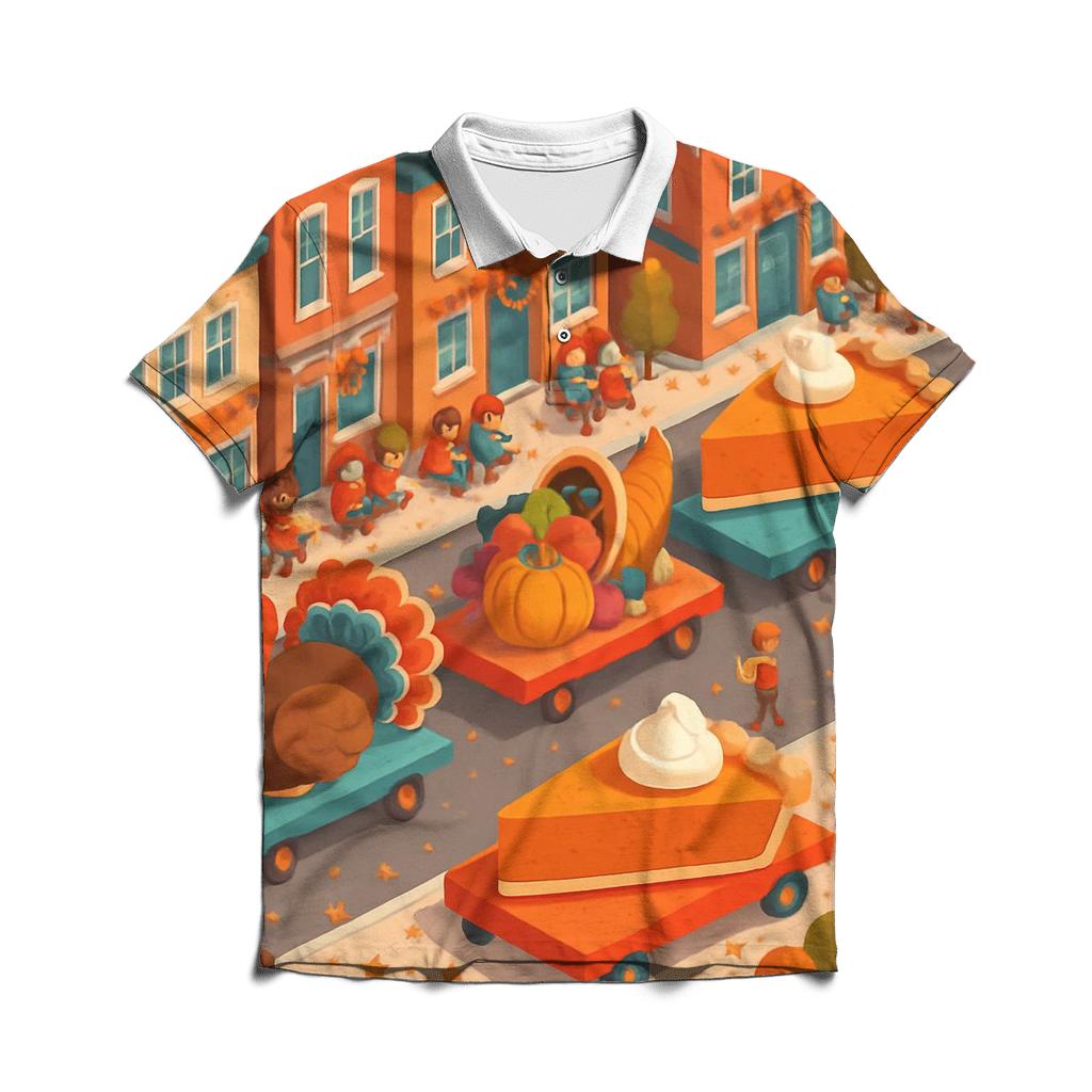 Tiny Town Thanksgiving Parade casual sports polo shirts