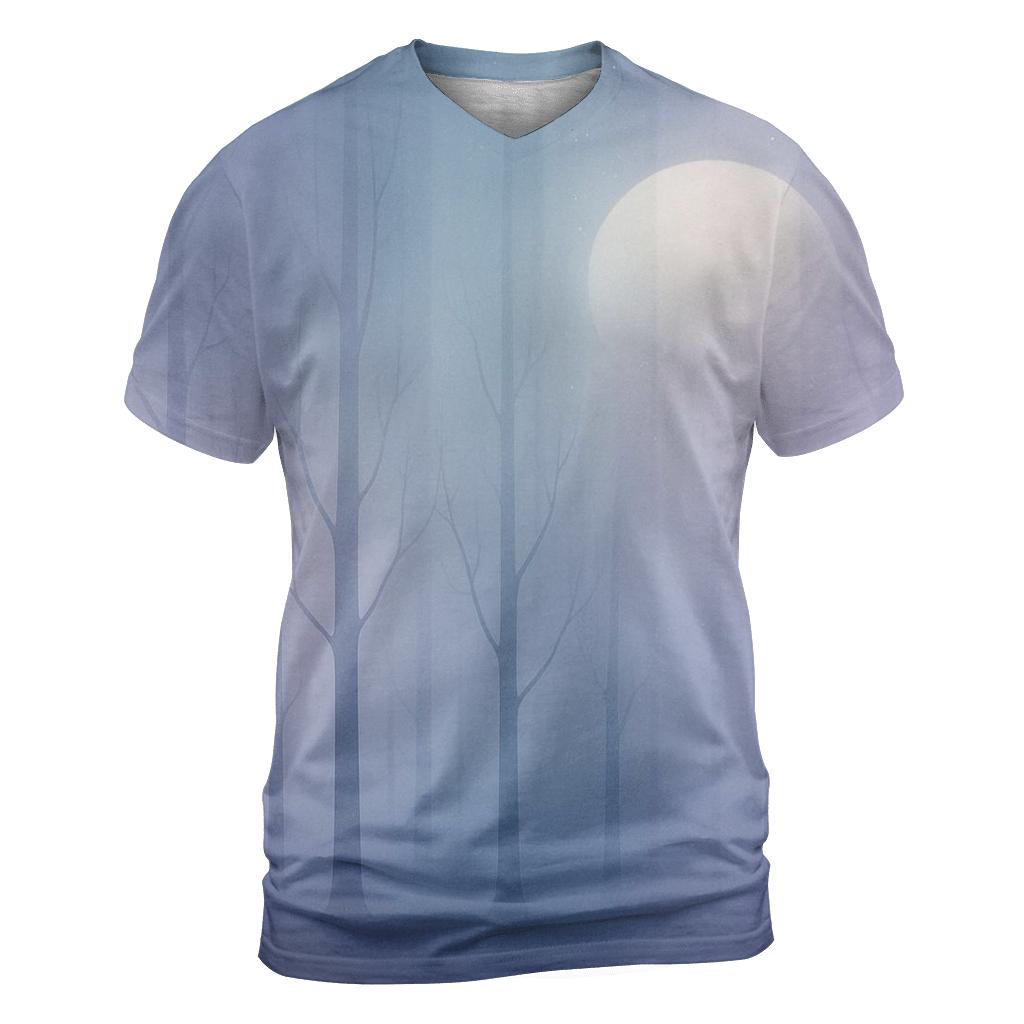 Lunar Veil Gradient Forest unique graphic print tees