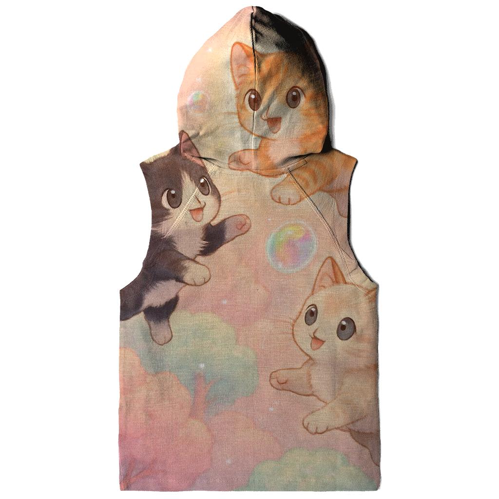 Cotton Candy Rainforest Kittens embroidered hoodies