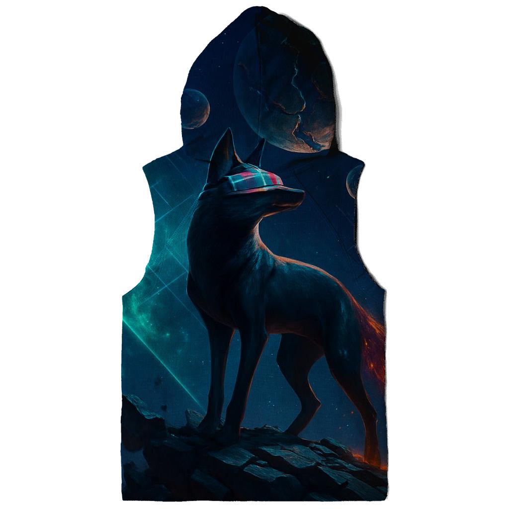 Chrononaut Fox Under Fractured Moons heavyweight hoodies