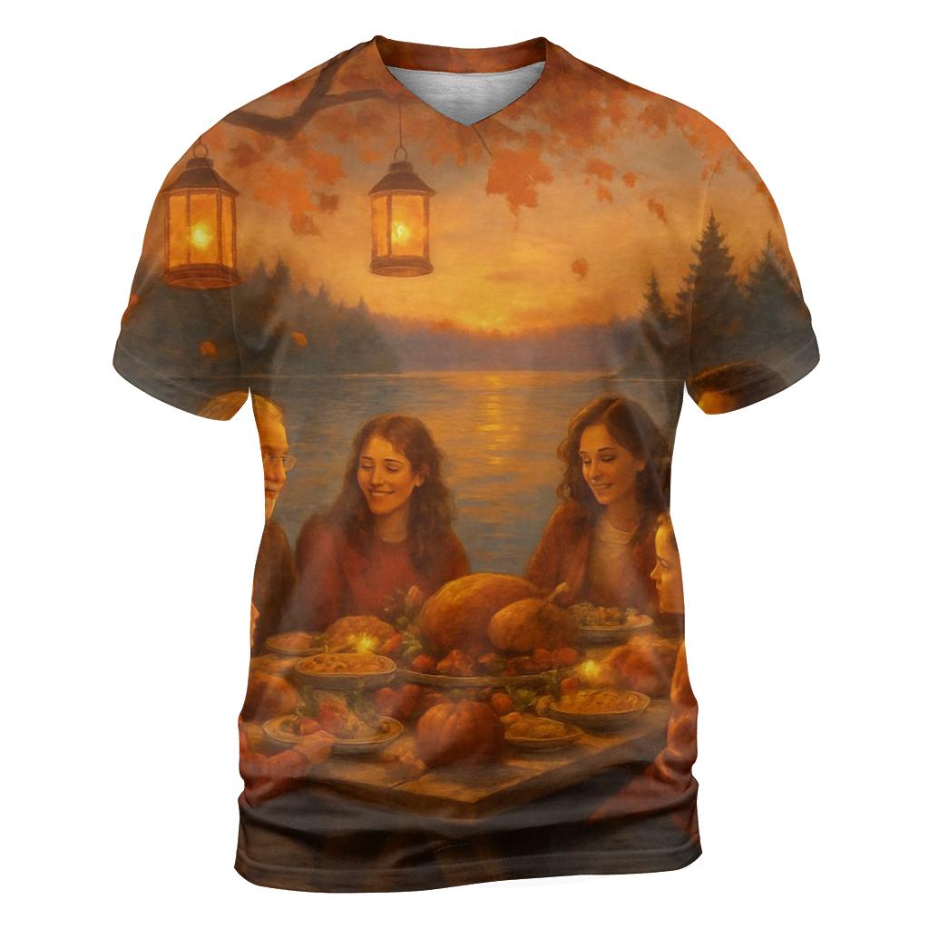 Harvest Lanterns By The Lakeside artistic all-over print tops