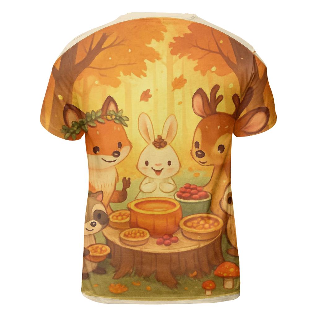 Woodland Friends Giving Feast personalized full print shirts