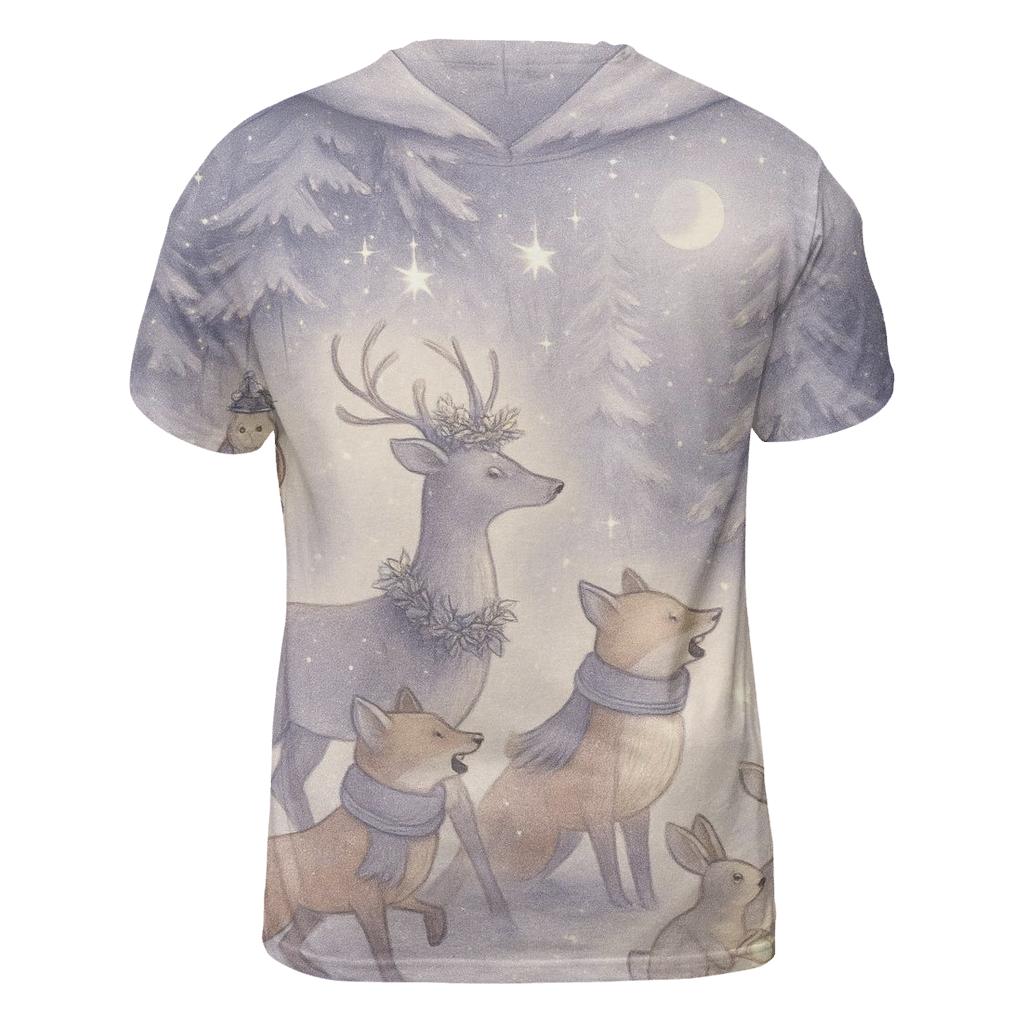Starlit Woodland Carol Parade creative print fashion shirts