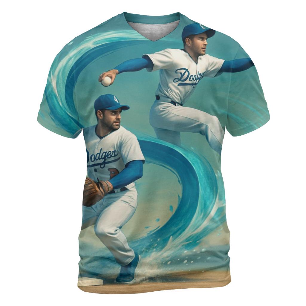Pacific Tide Double Play Flow unique graphic print tees