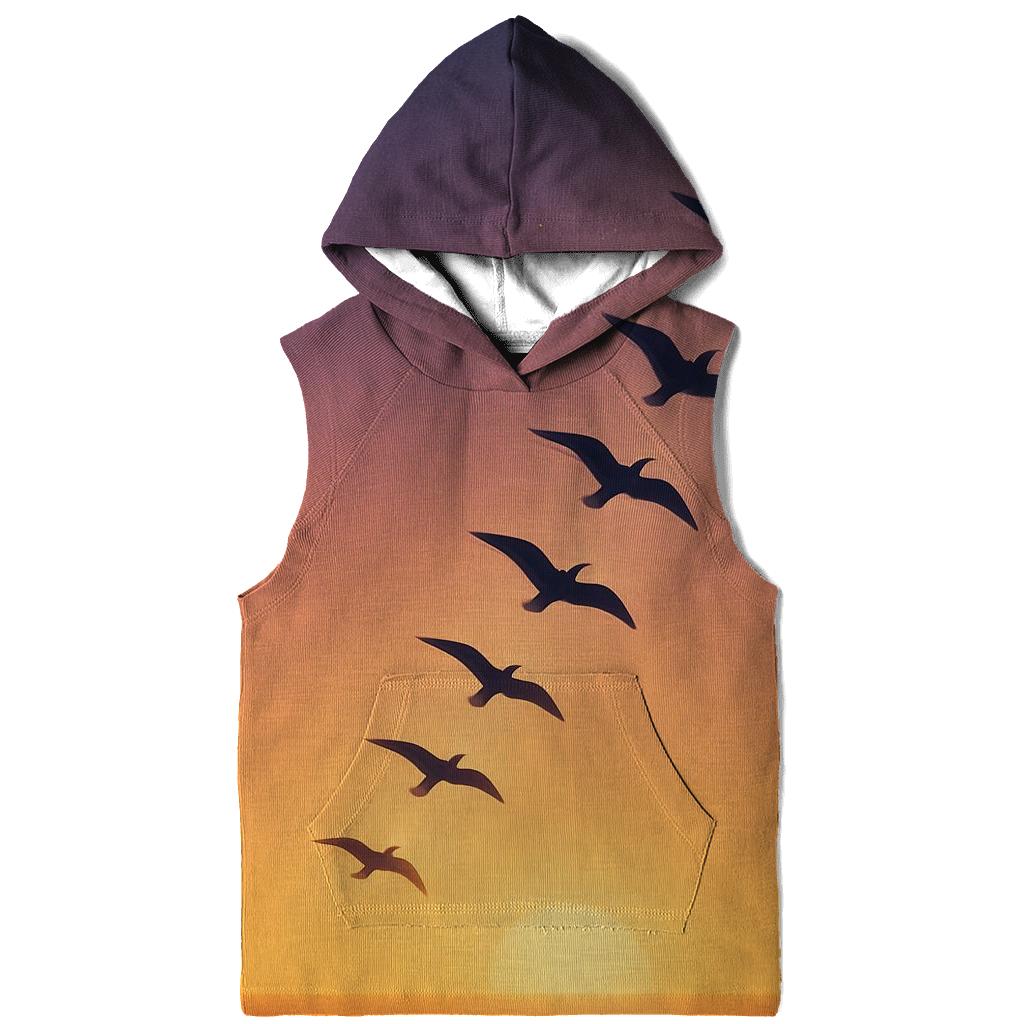 Golden Flight At Quiet Dusk premium hoodies