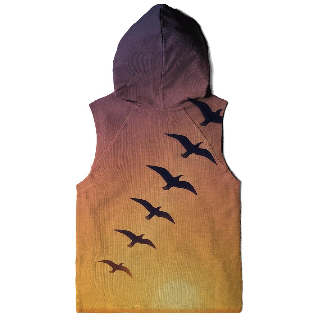 Golden Flight At Quiet Dusk premium hoodies
