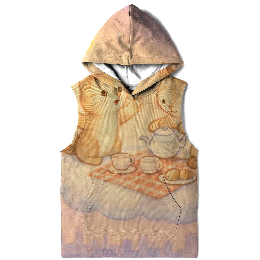 Marshmallow Cloud Picnic Cats graphic hoodies