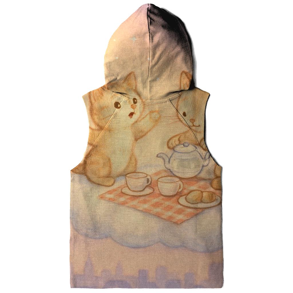 Marshmallow Cloud Picnic Cats graphic hoodies