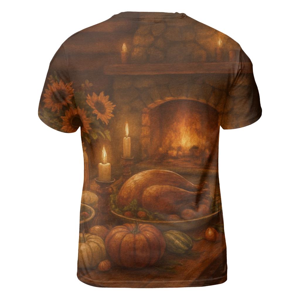 Cabin Hearth Harvest Evening statement graphic shirts